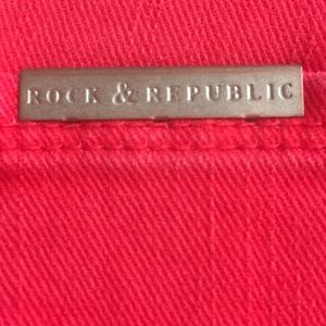 Rock & Republic red Hamburg style jeans size 14